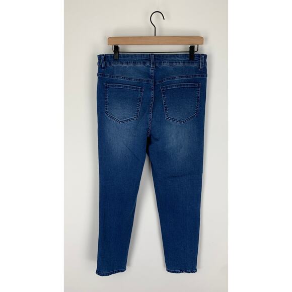 Universal Standard Seine High Rise Skinny Jeans Womens Plus 12 Regular True Blue - Picture 7 of 9